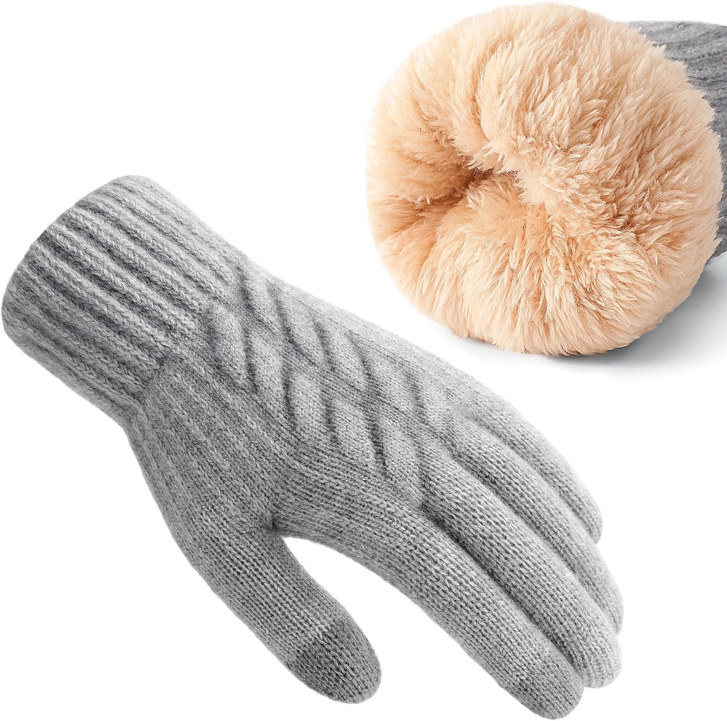 Winter Glove Insulated - Winter Gloves – Thick Wool Fleece,