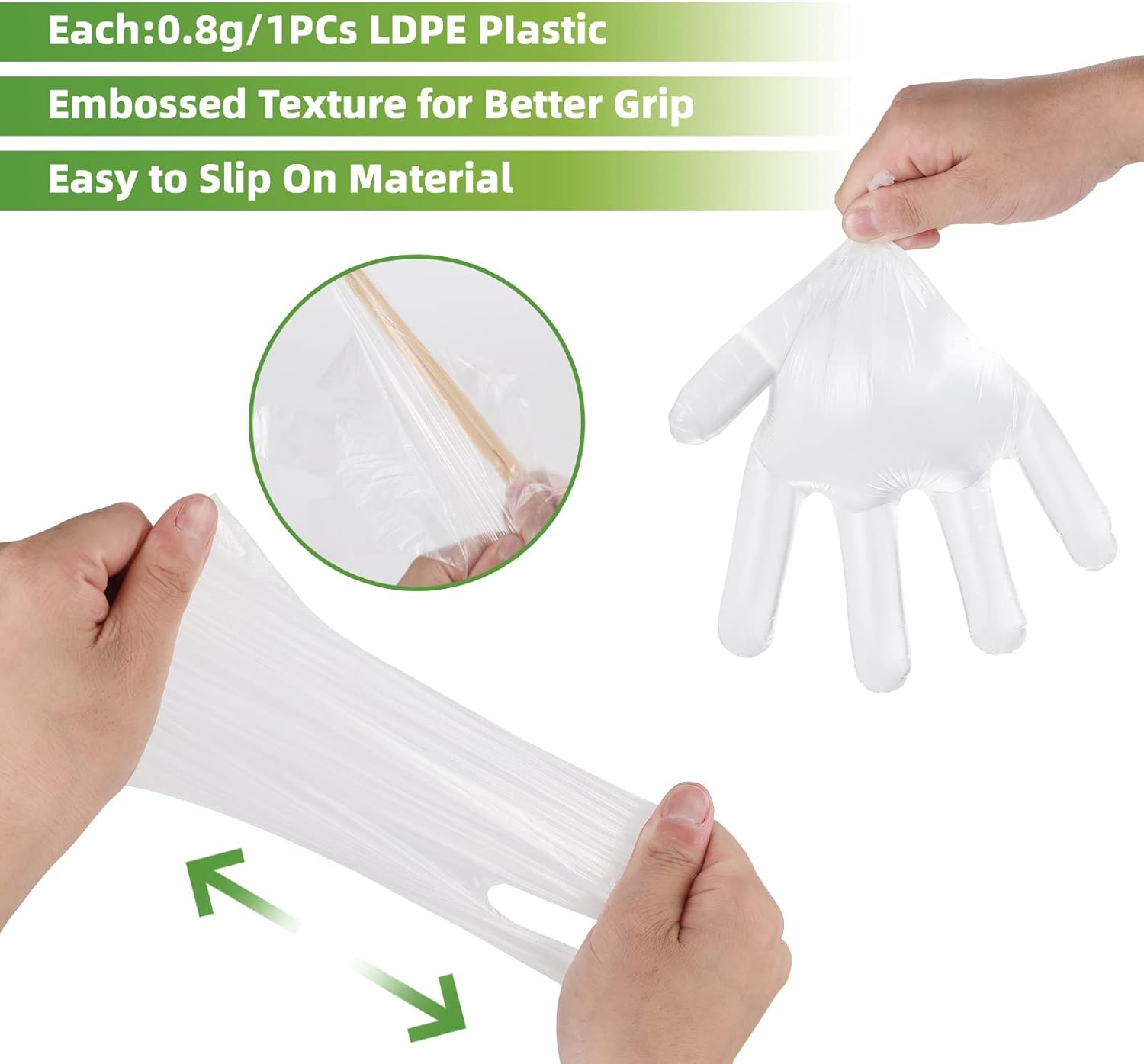 100 Pcs Plastic Disposable Glo - Rubber Glove Cleaning recensione e prezzo