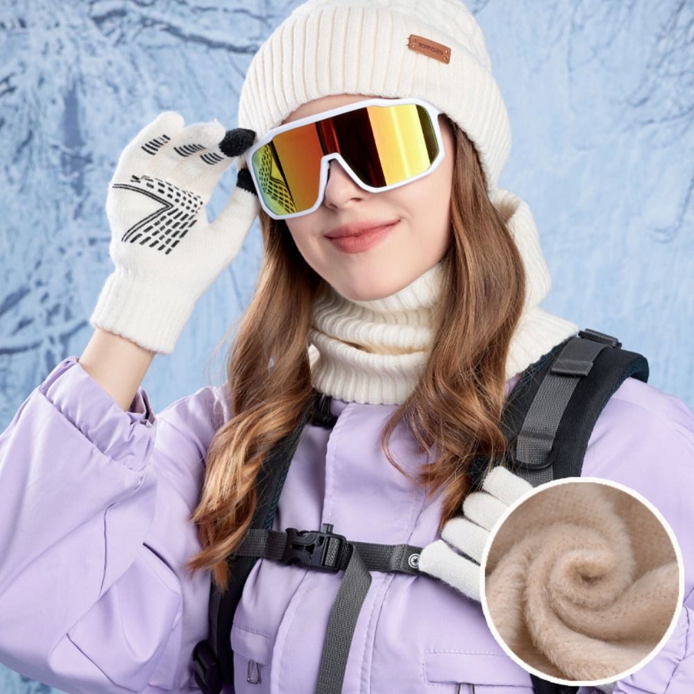 3pcs Hiking Solid Color Hat Sc - Wool Glove Lined recensione e prezzo