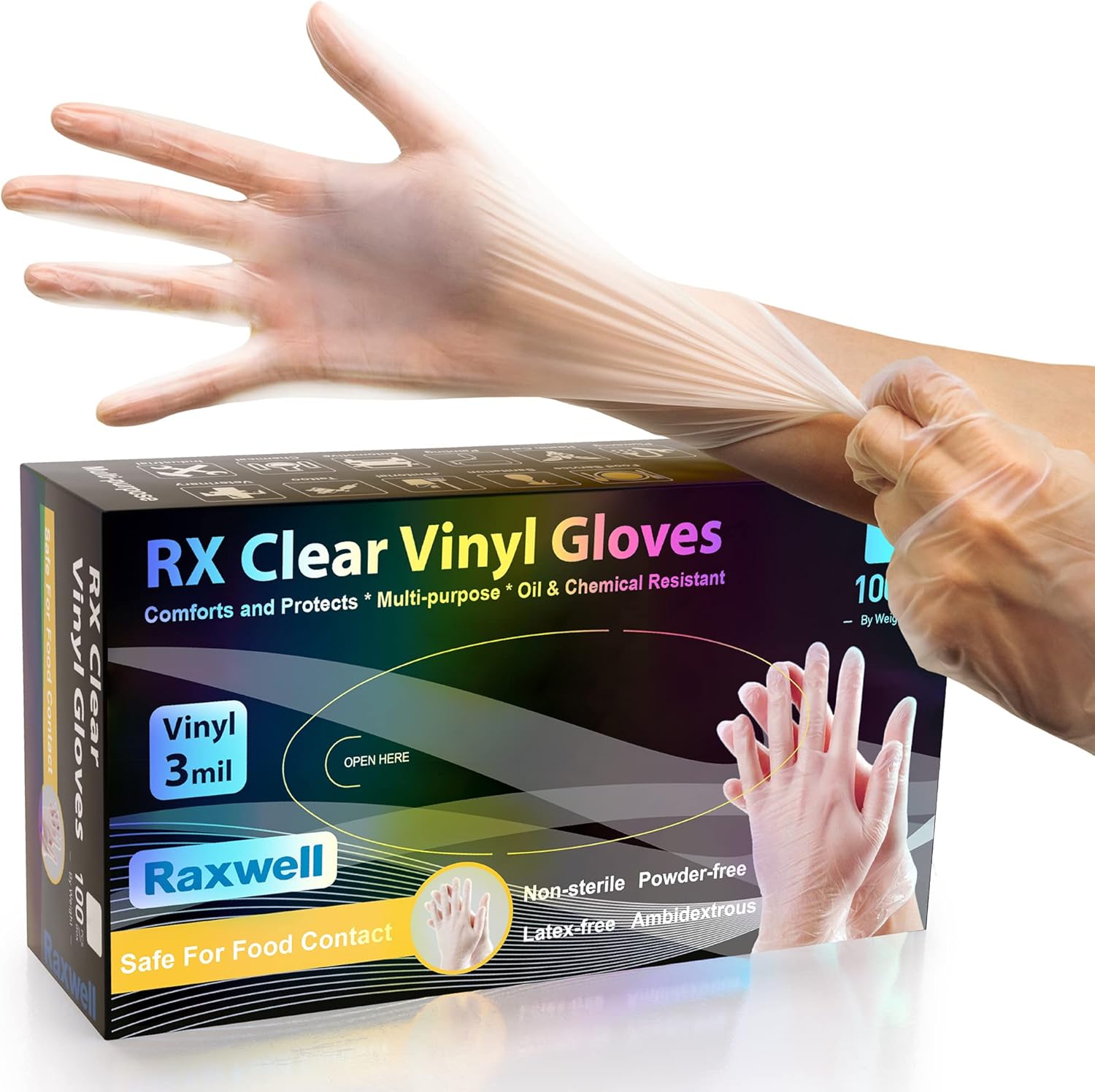 3 Mil Clear Vinyl Gloves - Foo - Latex Disposable Glove recensione e prezzo