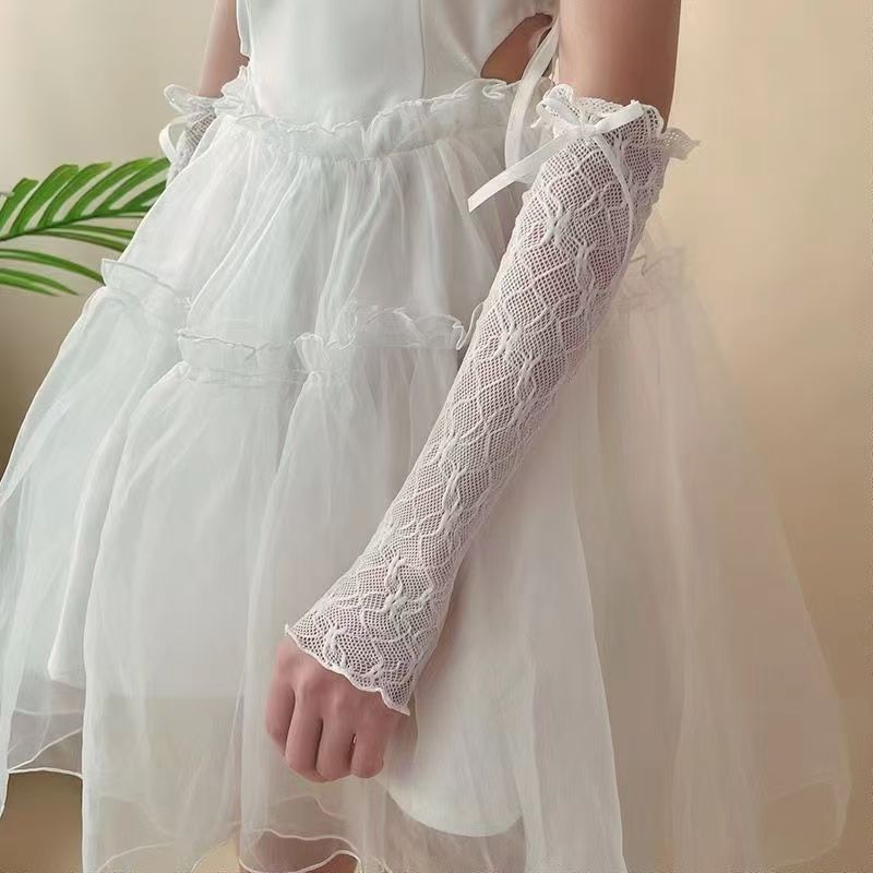 Summer Long Lace Ruffle Mesh F - Fingerless Glove Knit recensione e prezzo