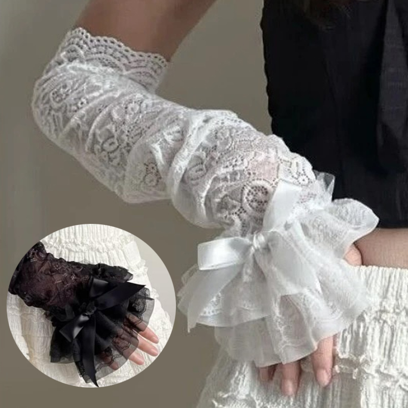 Hollow Out Lace Long Arm Sleev - Fingerless Glove Knit recensione e prezzo