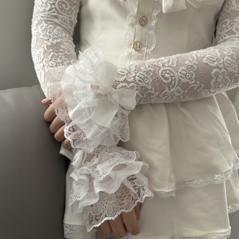 Hollow Out Lace Long Arm Sleev - Fingerless Glove Knit recensione e prezzo