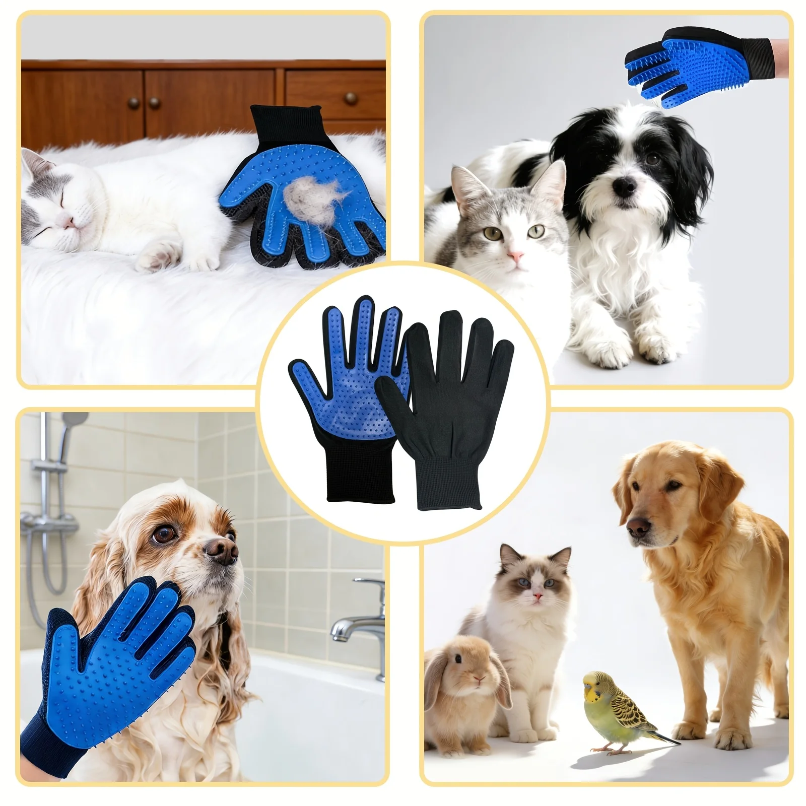 Pet Gloves Cat Grooming Gloves - Rubber Glove Cleaning recensione e prezzo
