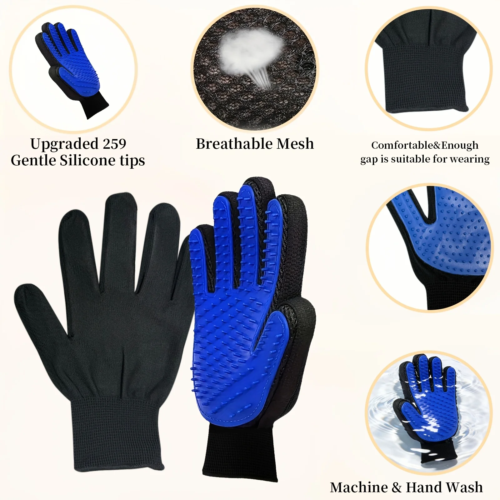Pet Gloves Cat Grooming Gloves - Rubber Glove Cleaning recensione e prezzo