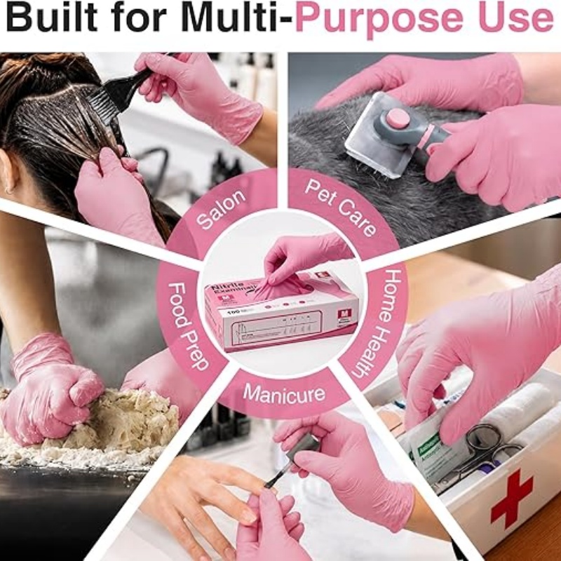 Pink Nitrile Disposable Gloves - Latex Disposable Glove recensione e prezzo