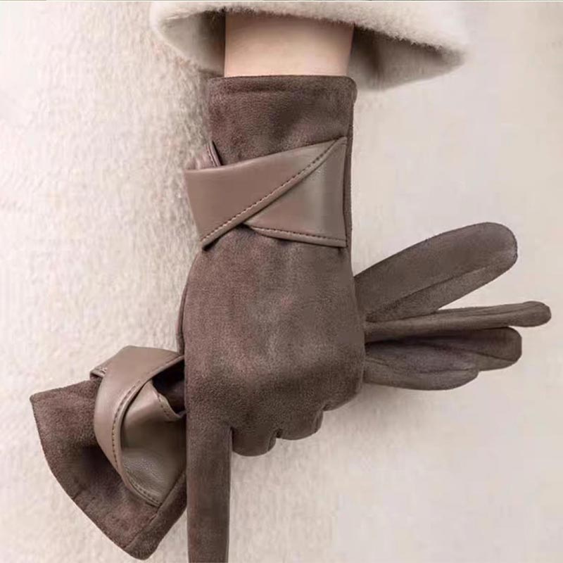 1 Pair Suede Gloves For Women  - Leather Driving Glove recensione e prezzo