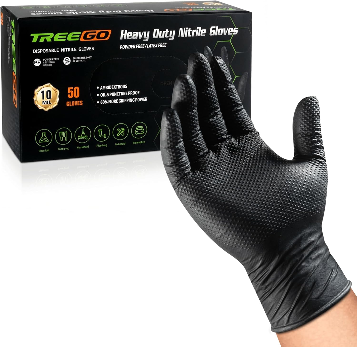 10 Mil Nitrile Gloves Large -  - Latex Disposable Glove recensione e prezzo