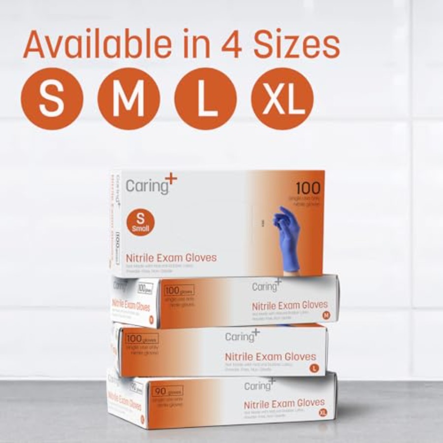 Caring Nitrile Exam Gloves, Bl - Exam Glove Nitrile recensione e prezzo