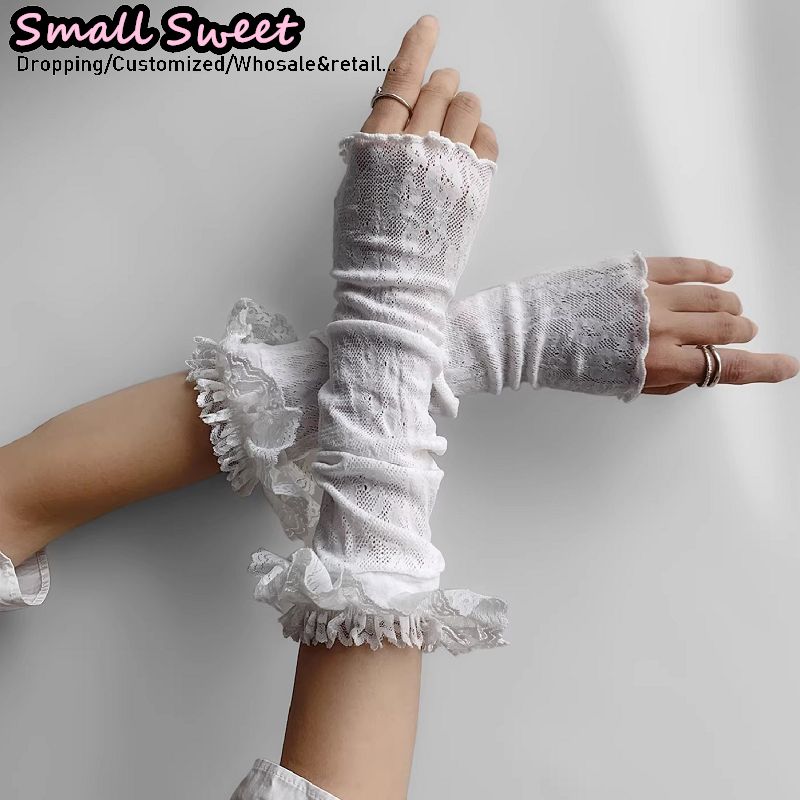 Women's Harajuku White Arm Sle - Fingerless Glove Knit recensione e prezzo