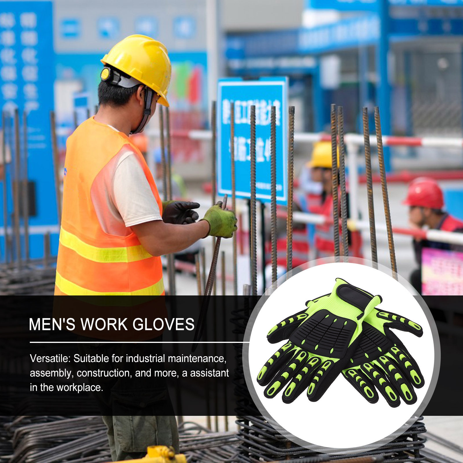 1Pair Heavy Duty Cut Resistant - Work Glove Impact recensione e prezzo