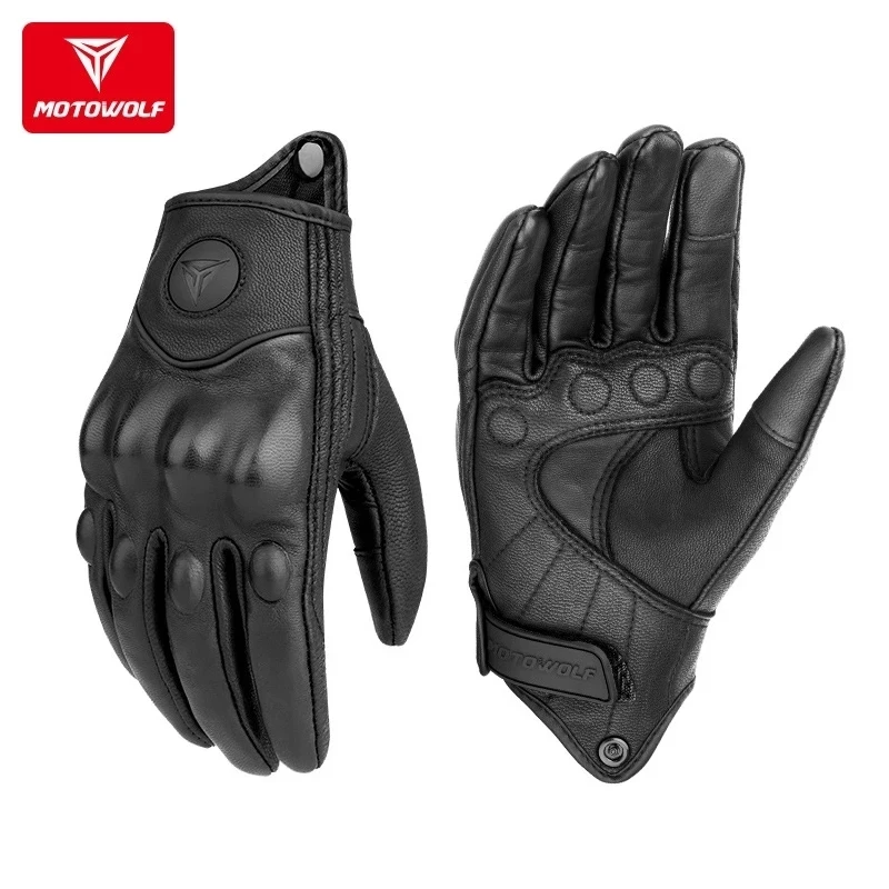 Leather Motorcycle Gloves Men' - Motorcycle Glove Knuckle recensione e prezzo