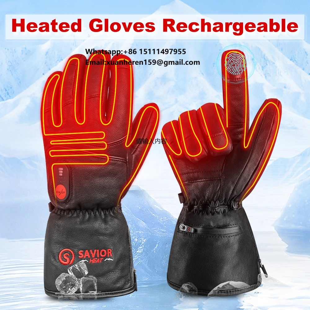 Heated Leather Gloves Men Wome - Ski Glove Waterproof recensione e prezzo