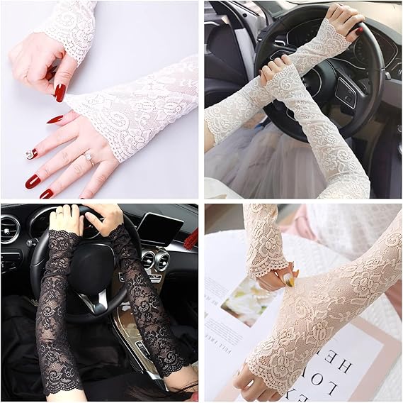 New 1Pair Sexy Lace Hollow-Out - Fingerless Glove Knit recensione e prezzo