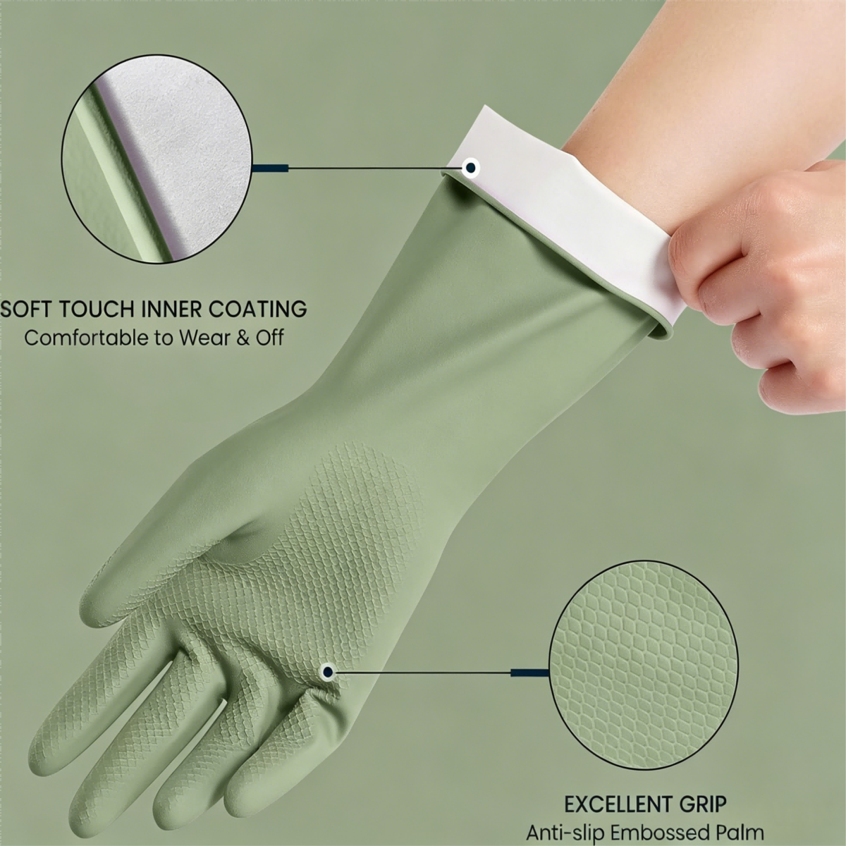 4 Pairs Reusable Rubber Dishwa - Dish Glove Rubber recensione e prezzo