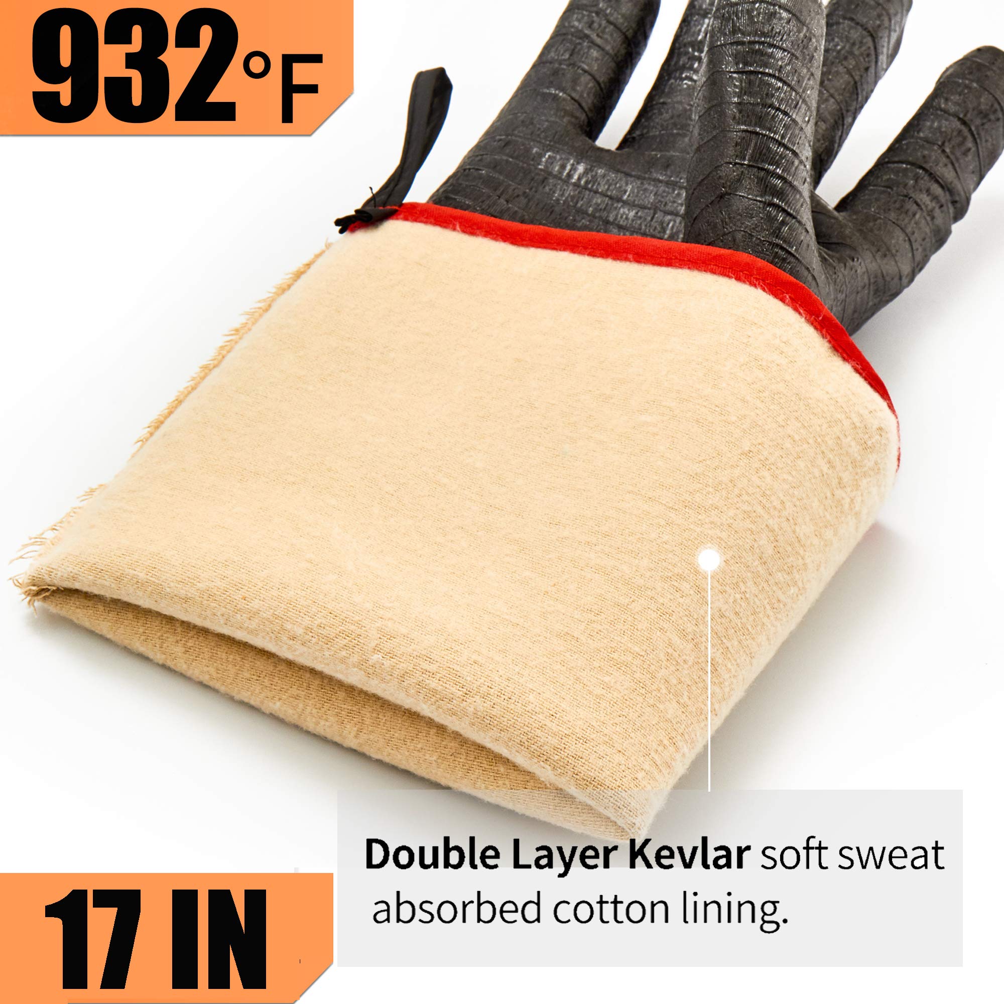 BBQ Gloves 18IN 932℉ Heat Resi - Rubber Glove Cleaning recensione e prezzo