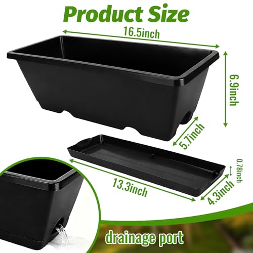7 Black 17-Inch Rectangular Pl - Gardening Glove Waterproof recensione e prezzo