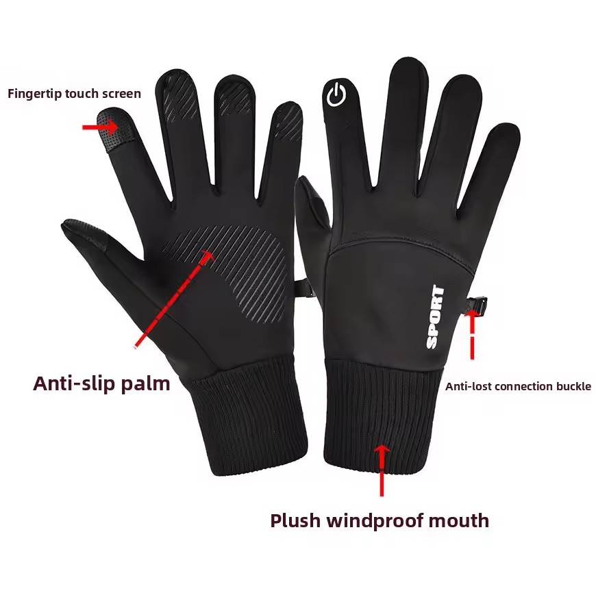 Black Winter Warm Full Fingers - Ski Glove Waterproof recensione e prezzo