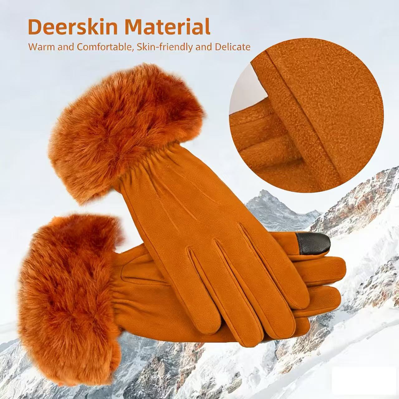 Women's Deerskin Warm Gloves A - Wool Glove Lined recensione e prezzo