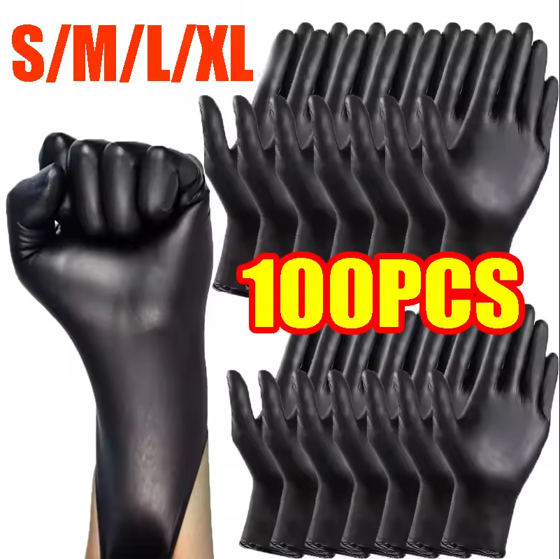 100/50/20PCS Black Nitrile Glo - Nitrile Mechanic Glove recensione e prezzo