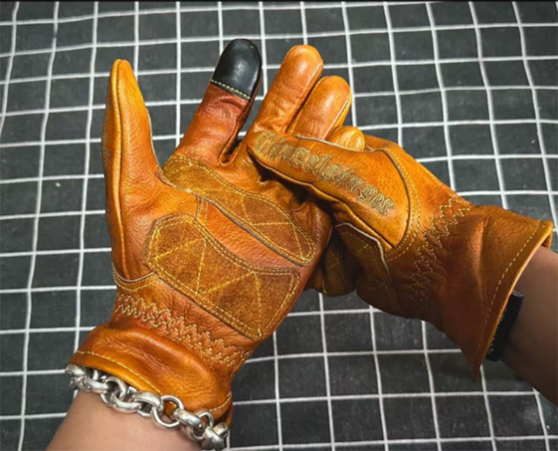 Handmade Genuine Leather Retro - Motorcycle Glove Knuckle recensione e prezzo