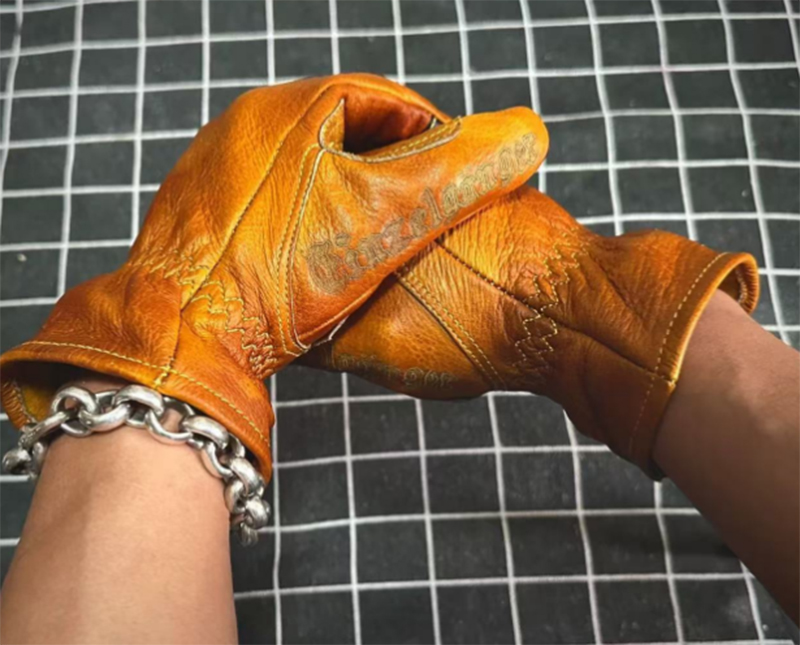 Handmade Genuine Leather Retro - Motorcycle Glove Knuckle recensione e prezzo