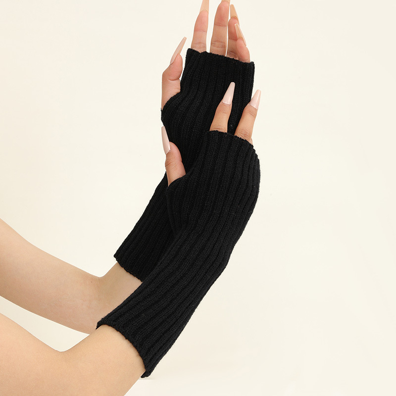 Girls Colorful Warm Knitted Ar - Fingerless Glove Knit recensione e prezzo