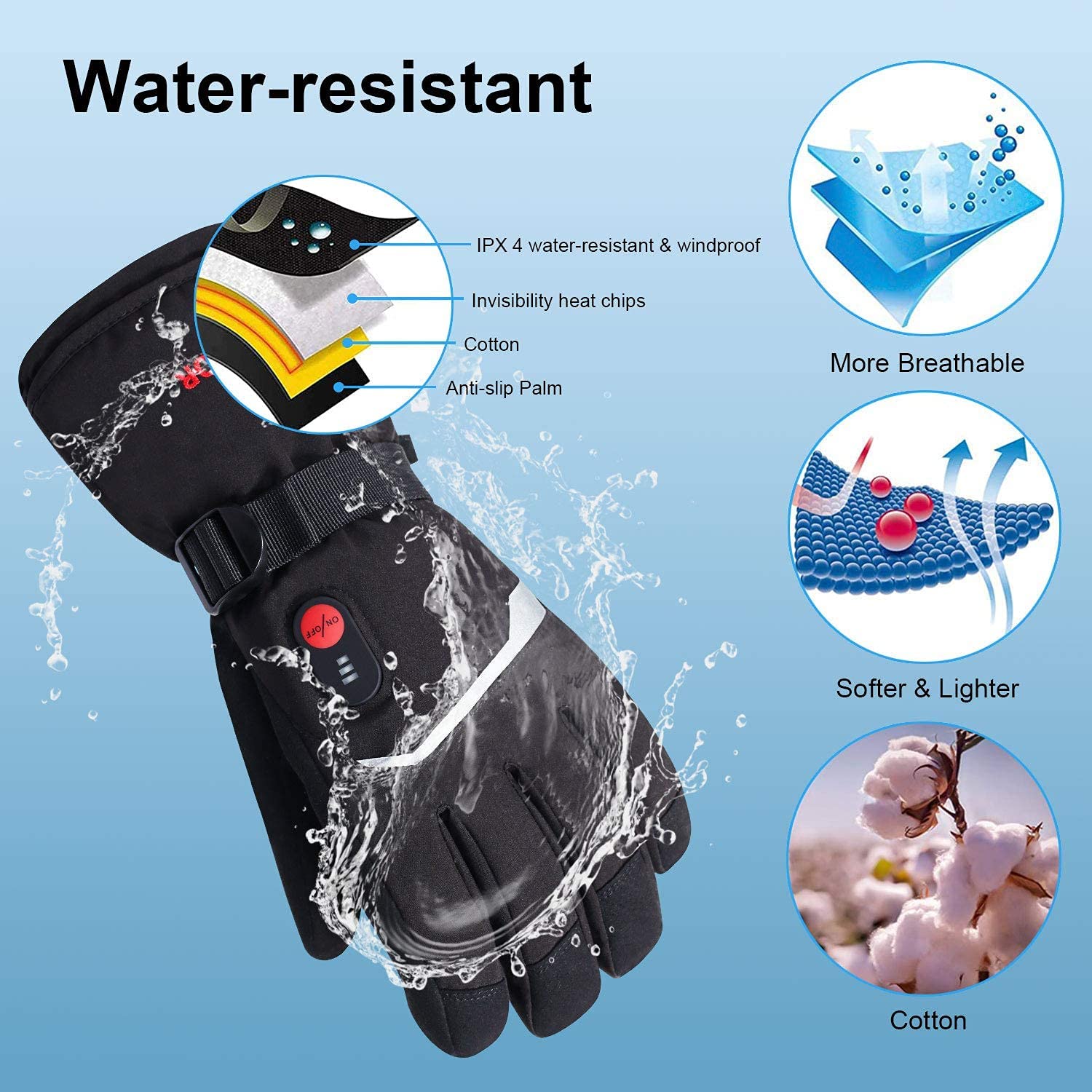 SNOW DEER Winter Heated Gloves - Ski Glove Waterproof recensione e prezzo