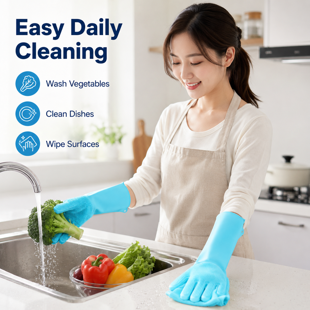1 Pair Silicone Cleaning Glove - Dish Glove Rubber recensione e prezzo
