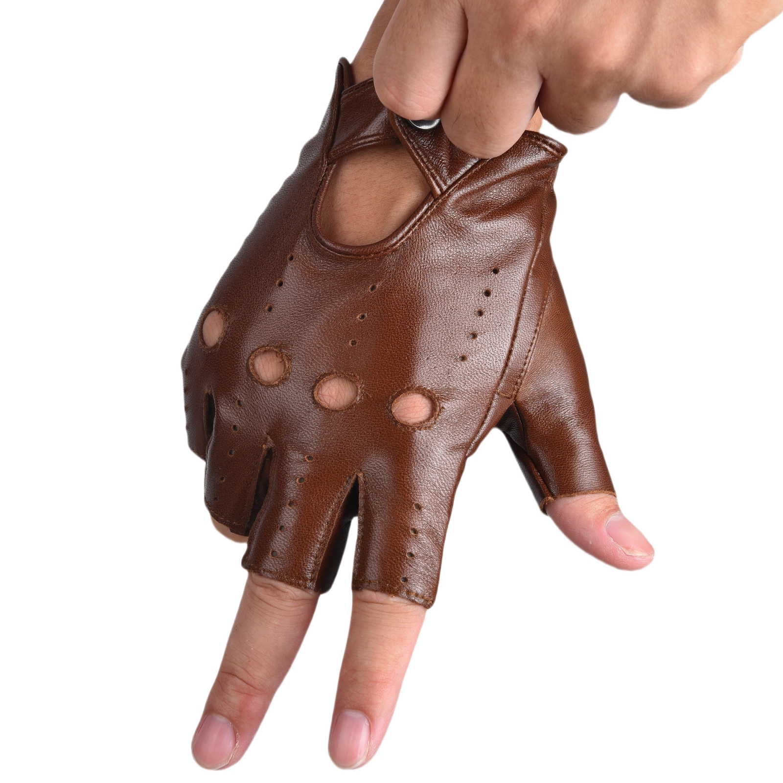 Mens Fingerless Half Finger Le - Leather Driving Glove recensione e prezzo