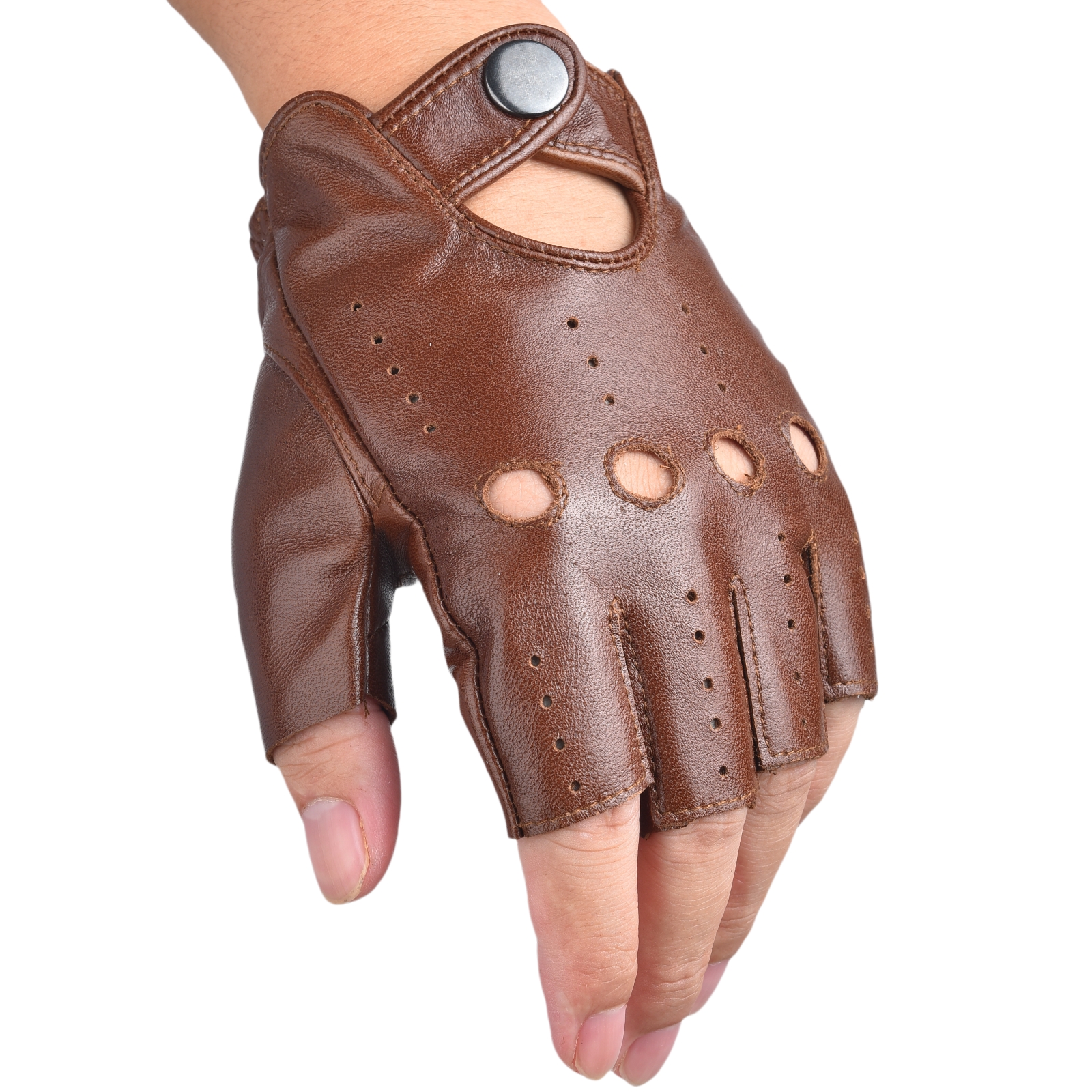 Mens Fingerless Half Finger Le - Leather Driving Glove recensione e prezzo
