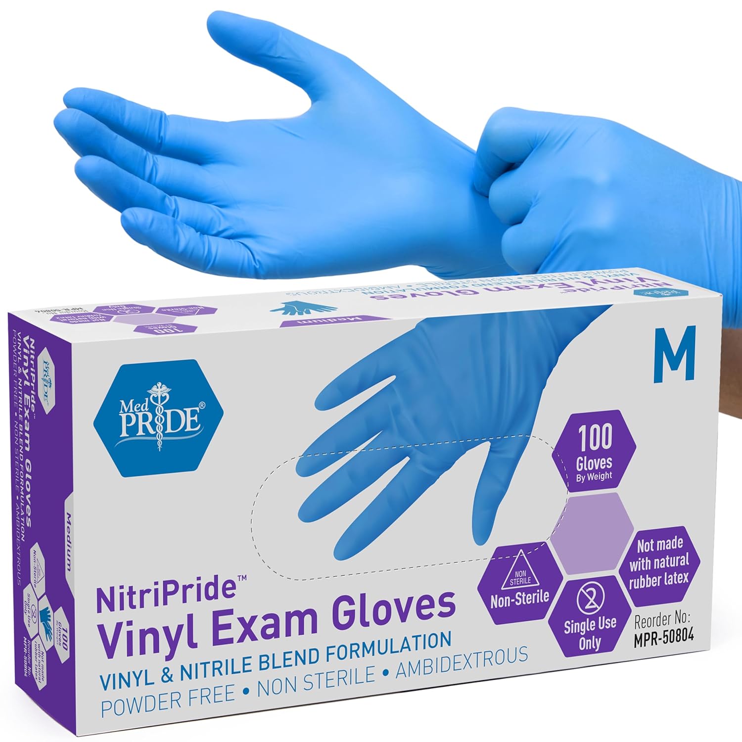 Powder-Free Nitrile/Vinyl Blen - Exam Glove Nitrile recensione e prezzo
