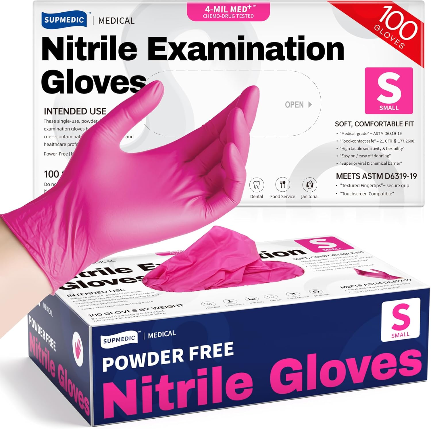 4 Mil Nitrile Exam Gloves, Pow - Exam Glove Nitrile recensione e prezzo