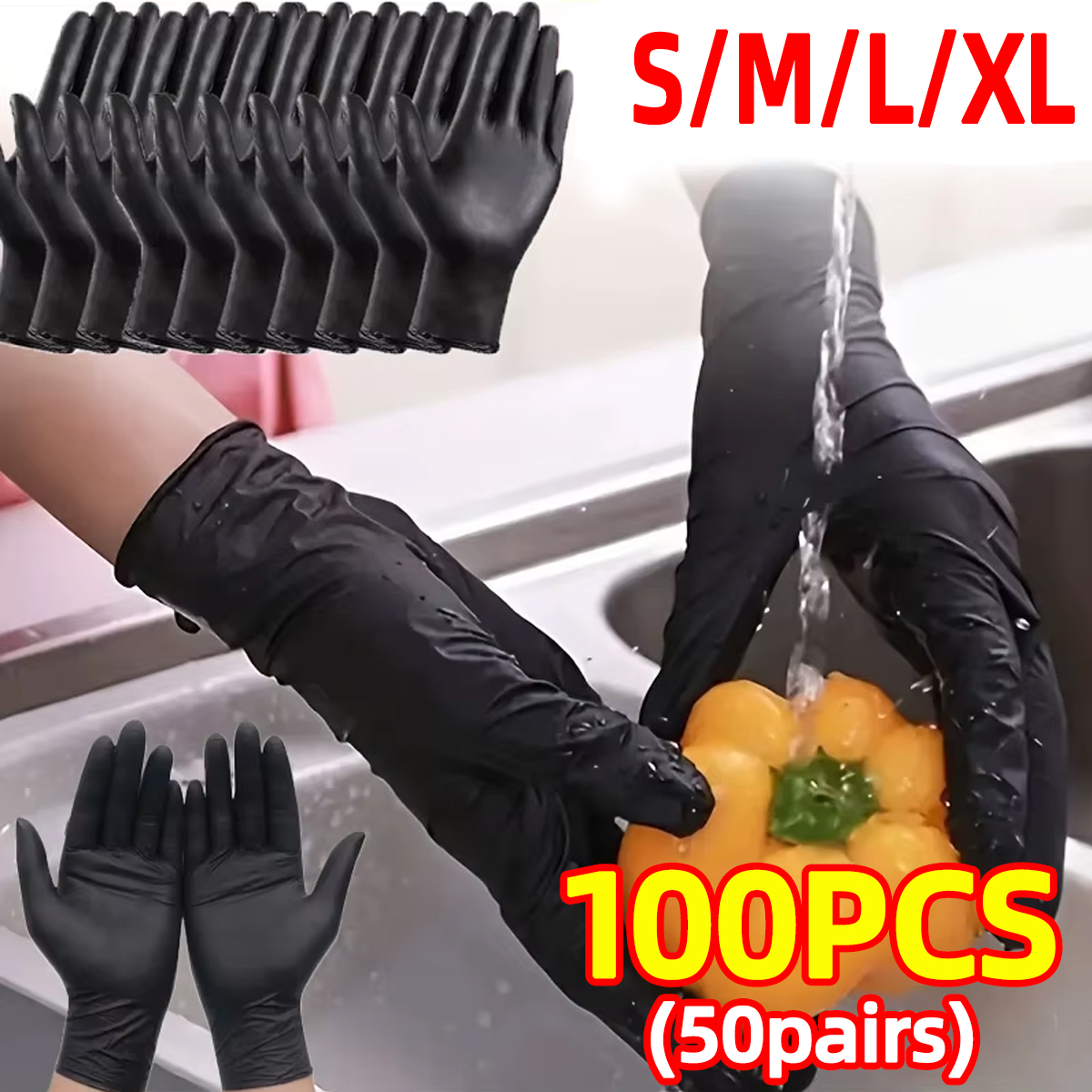 Heavy-Duty Black Disposable Ni - Nitrile Mechanic Glove recensione e prezzo