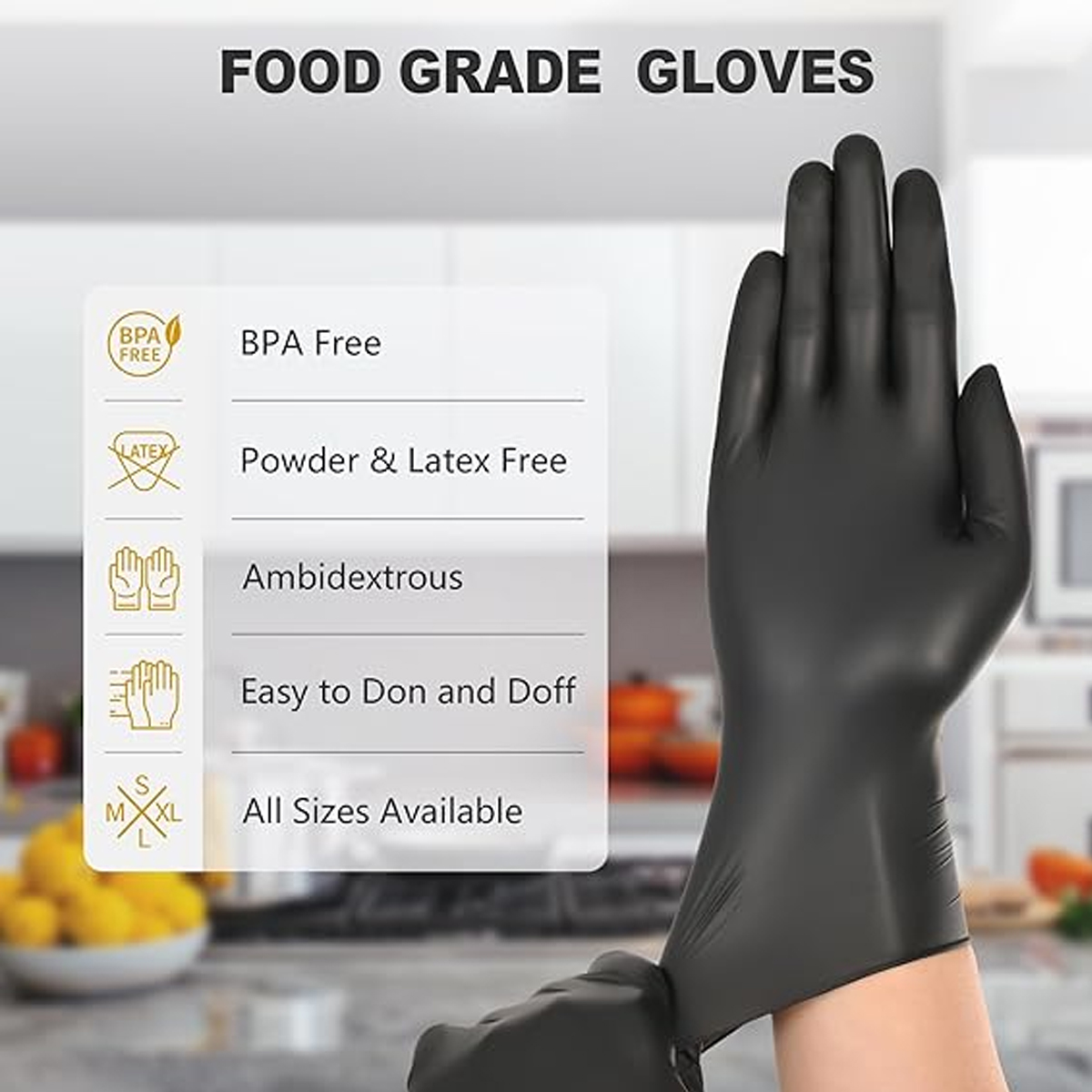 Heavy-Duty Black Disposable Ni - Nitrile Mechanic Glove recensione e prezzo