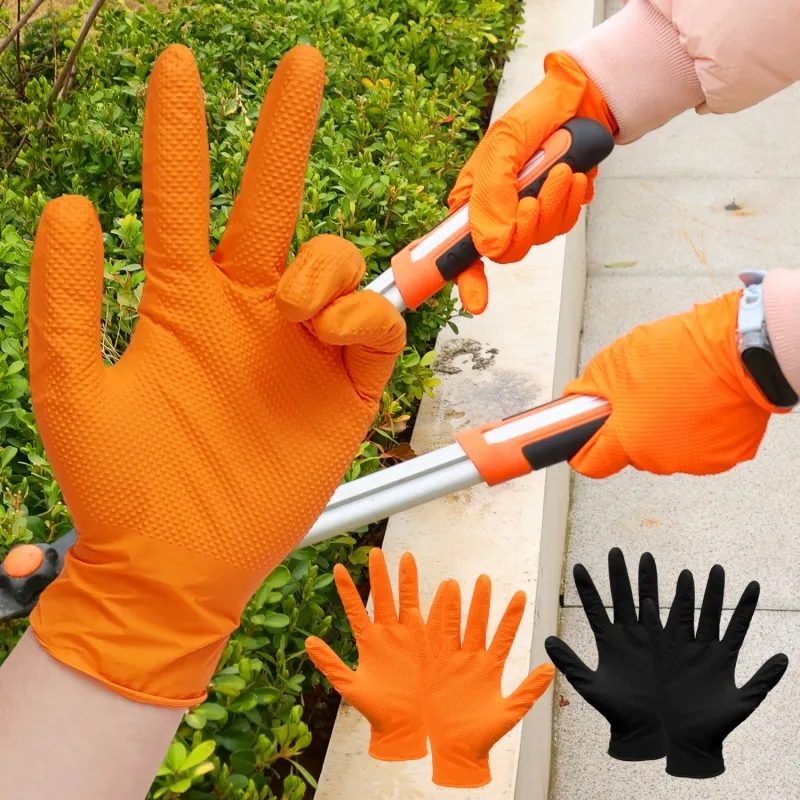 Heavy Duty Orange Nitrile Glov - Nitrile Mechanic Glove recensione e prezzo