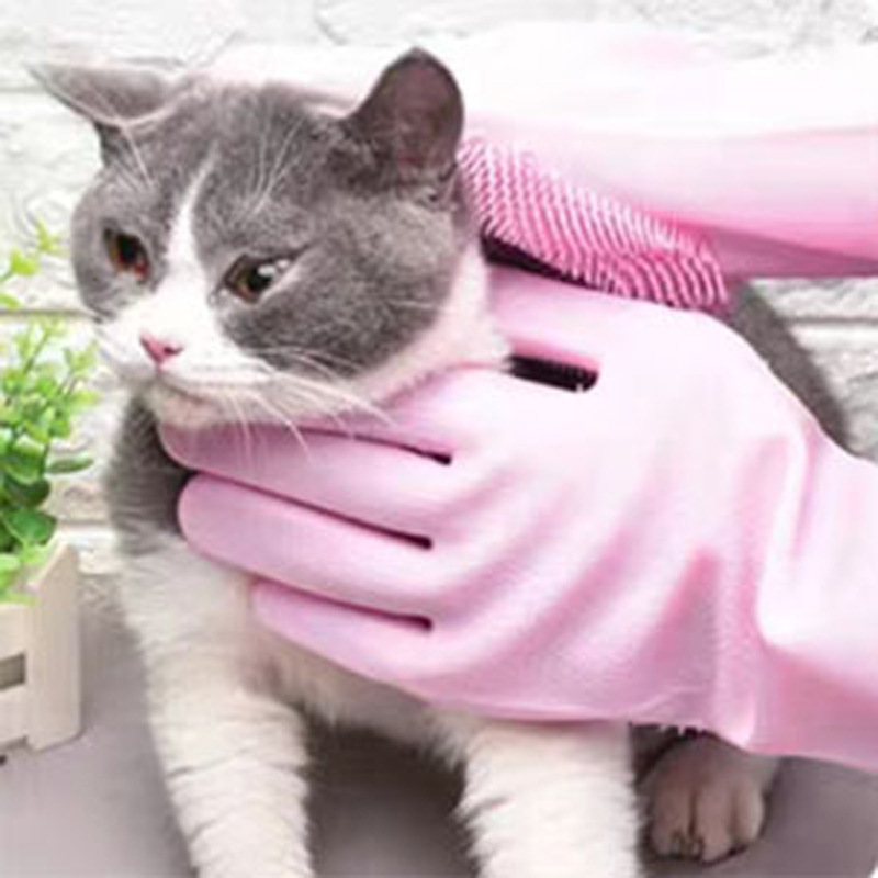 Pet Grooming Gloves for Dogs A - Rubber Glove Cleaning recensione e prezzo