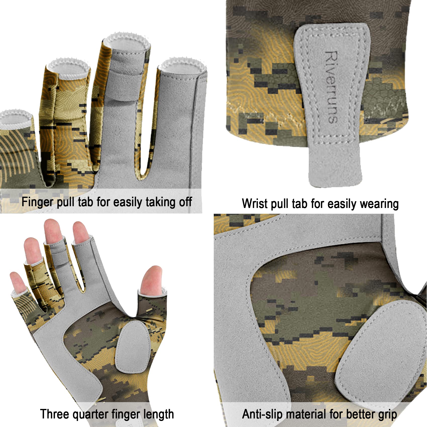 Riverruns Fingerless Fishing G - Cycling Glove Padded recensione e prezzo