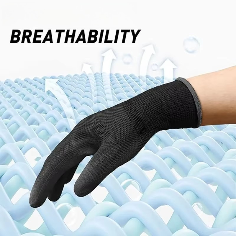 6/12/18PCS Black PU Coating Gl - Nitrile Mechanic Glove recensione e prezzo