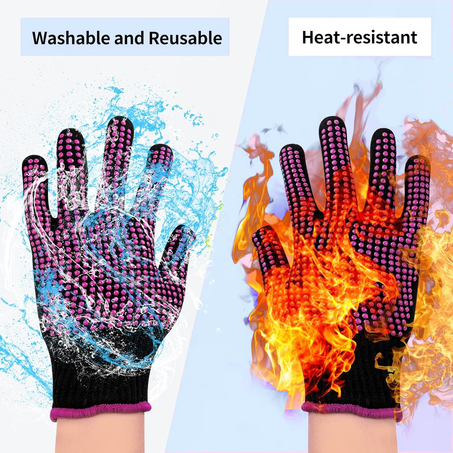 1 Pair Barbecue Anti-scald Glo - Oven Mitt Silicone recensione e prezzo