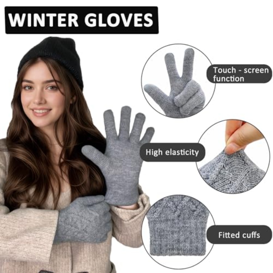 Winter Wool Gloves for Women M - Wool Glove Lined recensione e prezzo