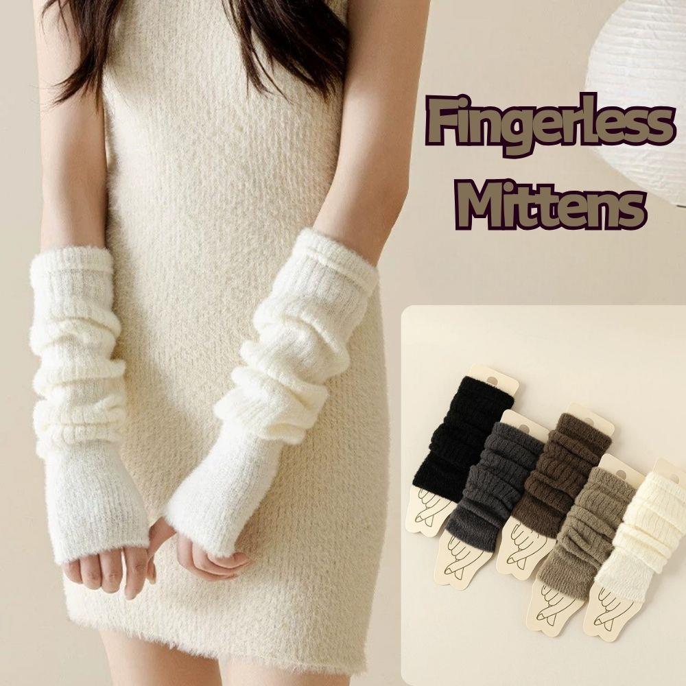 Mink Fleece Winter Women Knitt - Fingerless Glove Knit recensione e prezzo