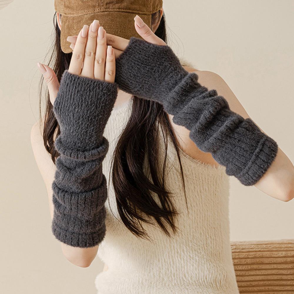 Mink Fleece Winter Women Knitt - Fingerless Glove Knit recensione e prezzo