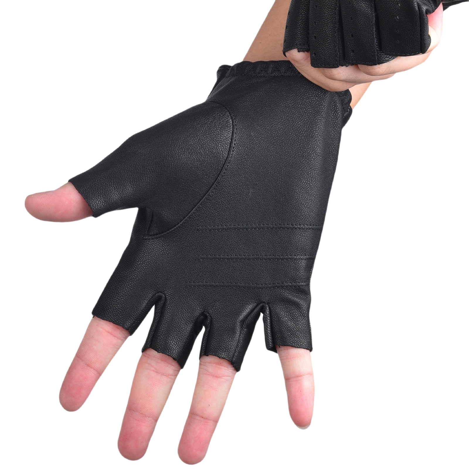 Mens Fingerless Gloves Half Fi - Leather Driving Glove recensione e prezzo