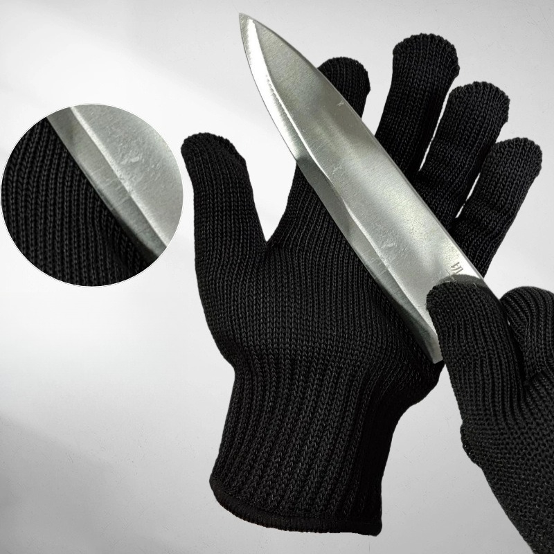 1 Pair Black Steel Wire Metal  - Cut Resistant Glove recensione e prezzo